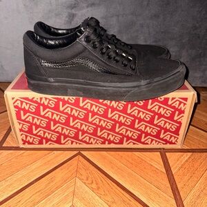 Vans Old Skool Blackout Canvas Sneakers
